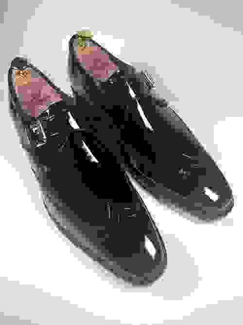NEW: Black Patent Leather Single Monk Strap 