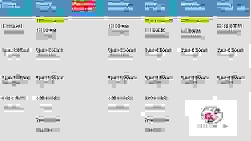 恆常小組班時間表