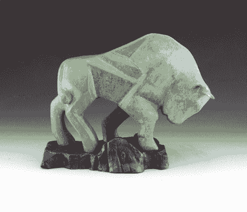 Brass Bison Sculpture