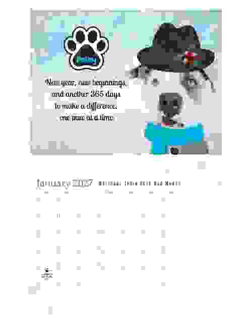 2027 Speak for the Voiceless Rescue Calendar- SINGLE PAGE PDF