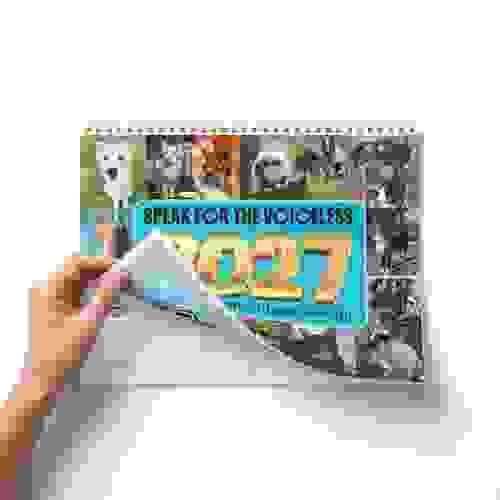 2027 Speak for the Voiceless Rescue Calendar- 2 page PDF
