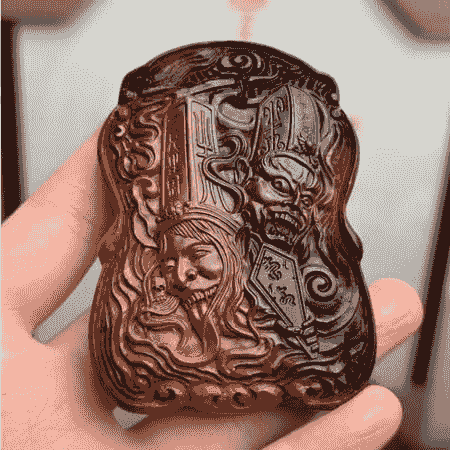 含硃砂開光 雷擊棗木雕刻黑白無常掛脖牌 賞善罰惡 一見生財 天下太平 捉拿惡魂 淨化身心