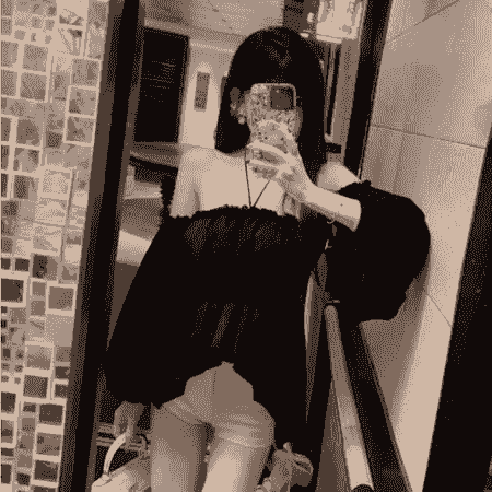 一字領燈籠袖收腰上衣