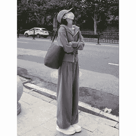 休閒套裝 寬褲套裝 紫色