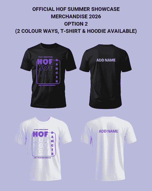 OFFICIAL SUMMER SHOWCASE 2026 MERCHANDISE - OPTION 2 PURPLES T-SHIRT