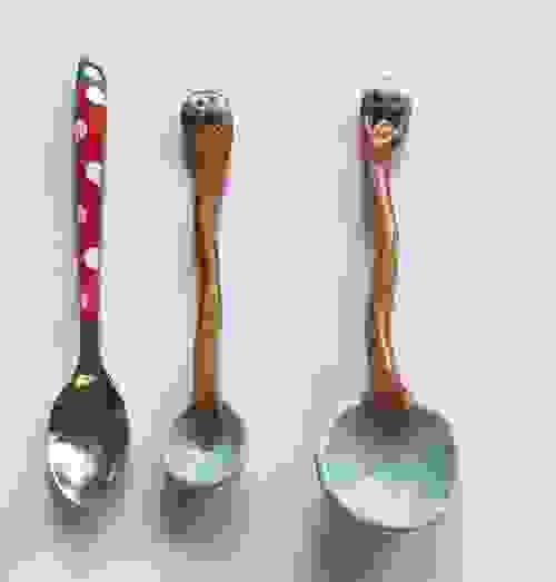 Hand made, ceramic spoons/stirers
