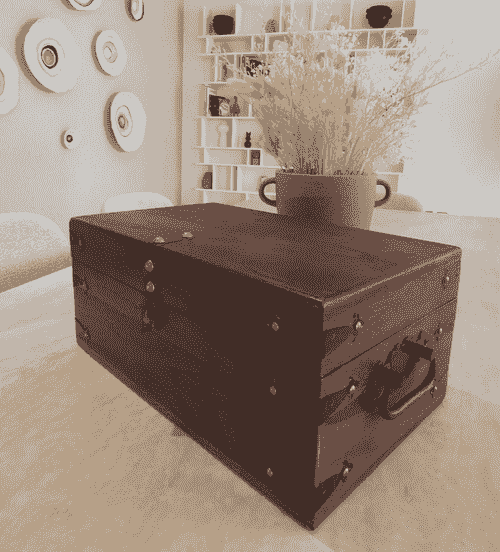 Wooden Stationary Box with Iron Deco