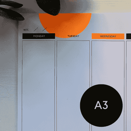 A3 weekly planner deskpad - NEON
