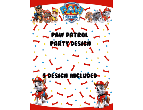 PAW CONTROL INVITE, CHIP BAG, COLORING SHEET