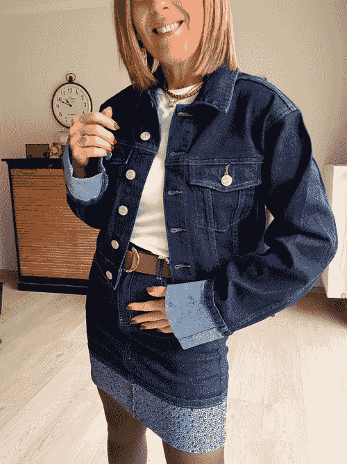 Veste en jeans manches longues 