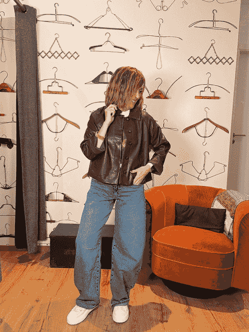 Jeans Barrel bleu 