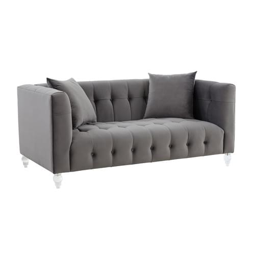 ELLA GREY VELVET LOVESEAT