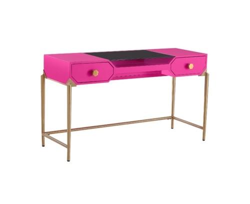 KIMBERLY PINK LACQUER DESK 1