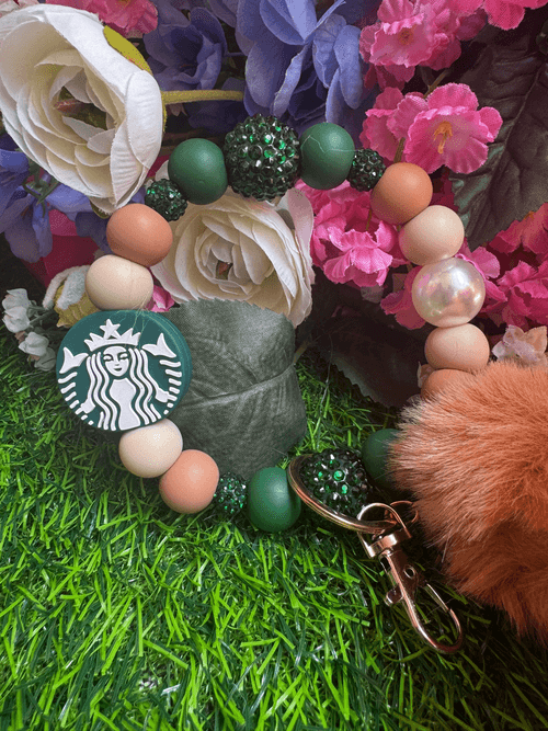 OMG Coffee Wristlet keychain