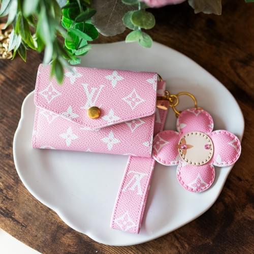 Pink Tri-Fold Wallet Set