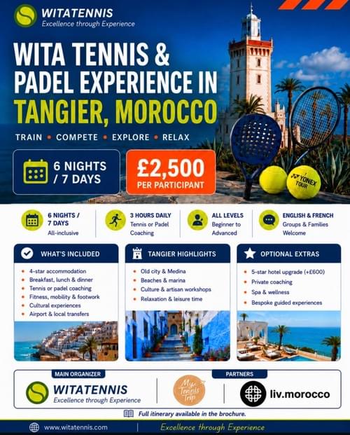 BESPOKE MOROCCAN TENNIS & PADLE EXPERIENCE ! TANGER