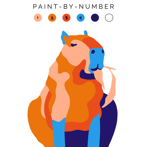 Paint-By-Number, Capybara - Fundenberger Studio