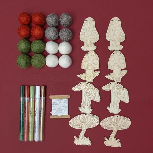 Mushroom Garland Kit (Age 6+)