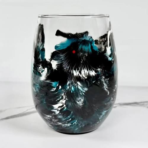 Hand-Painted Wine Glass, Common Loon - Madison Marti Designs