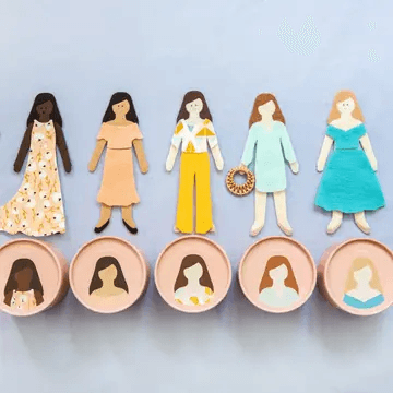 Felt Doll Deluxe Set (Hazelnut) (Age 3+) Lowercase Toys