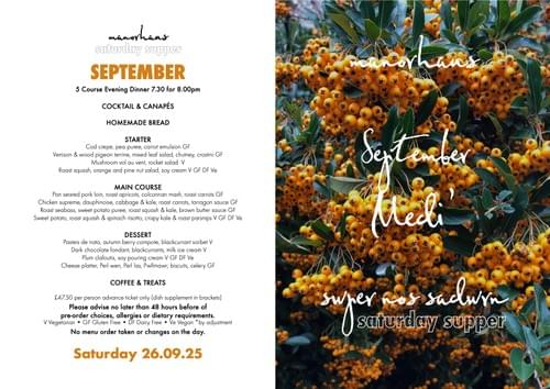 SATURDAY SUPPER : SEPTEMBER 26.09.26