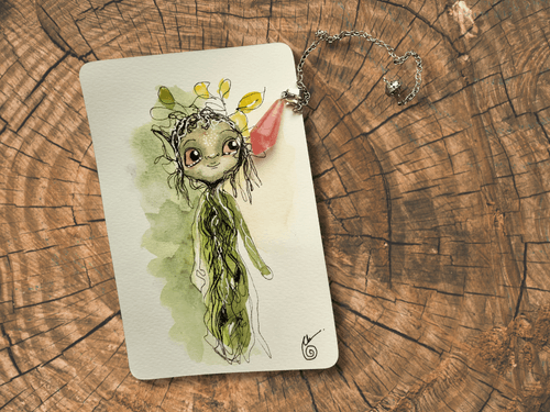 Danidris. Creatividad. Péndulo de cuarzo cereza
