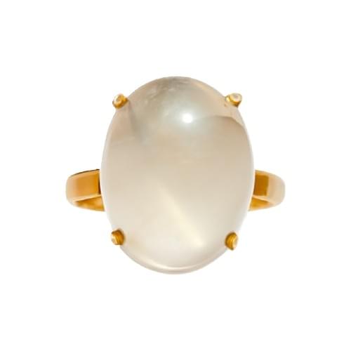 Ring "Cabochon - to the moon and back" mit Mondstein Grösse 53