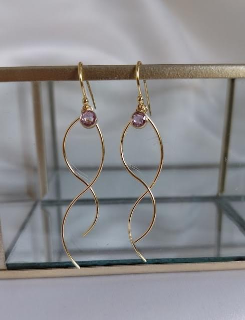 Gold Wave Earrings