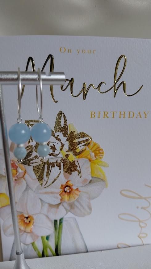 Aquamarine Drop Earring