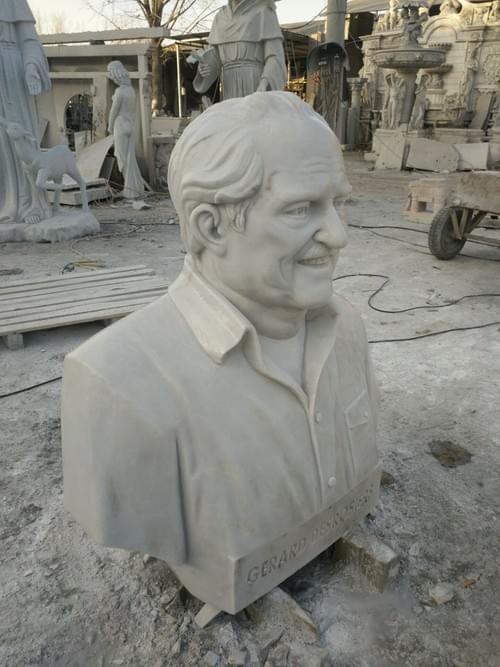 Life size marble bust statue hand carved sculpture for indoor decotation