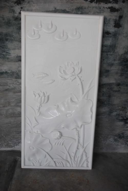 Outdoor usage hand carved nature stone relief