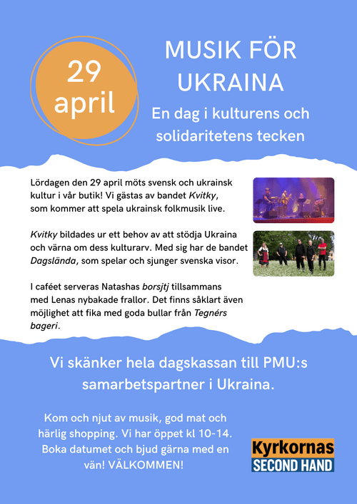 29 april: Musik för Ukraina