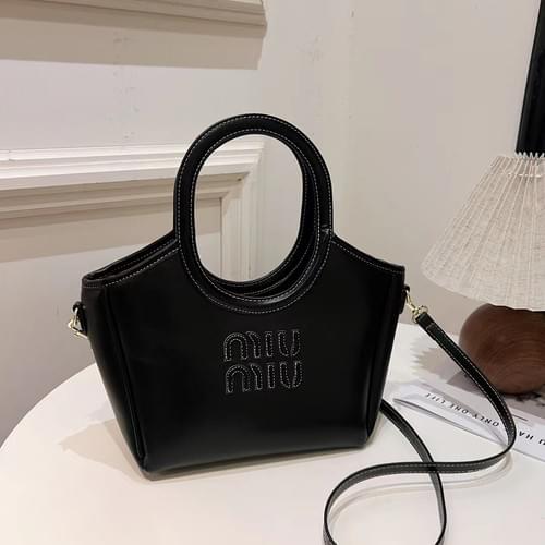 Stylish MiUmiU Handbag: Elegant Tan Leather Tote Bag