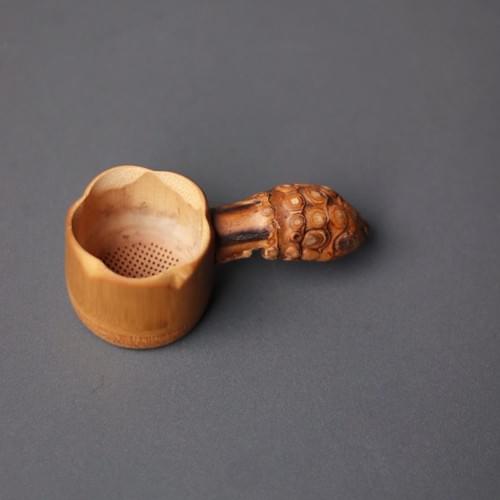Natural Bamboo Tea Strainer Handmade Fine Mesh Tea Filter Tea Infuser Kung Fu Tea Accessories for Lo