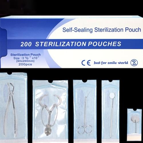 Self-Sealing Sterilization Pouches 90x260mm Dental Tattoo Medical Autoclave Sterile Bags