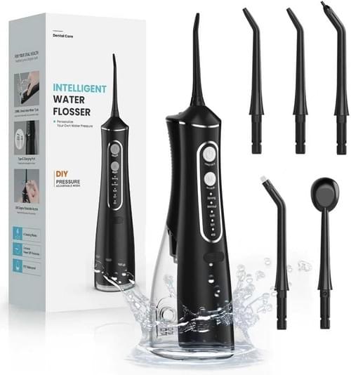 Water Flosser for Teeth Cleaning: 300ML Cordless Oral Irrigator with DIY Strength for Daily Care
