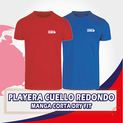 Playera cuello redondo manga corta DRY FIT