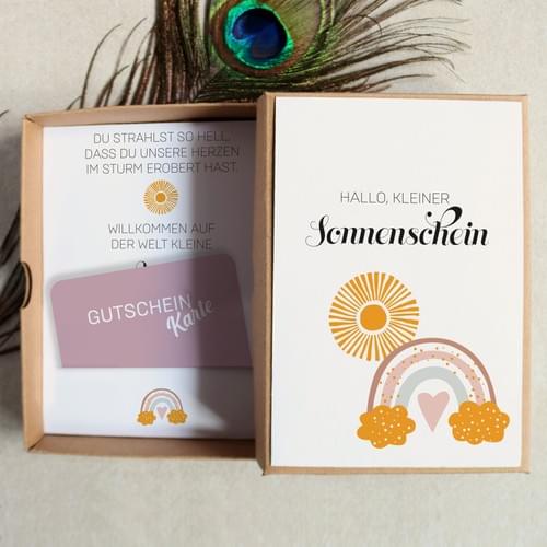 Gutscheinverpackung SONNENSCHEIN Geburt