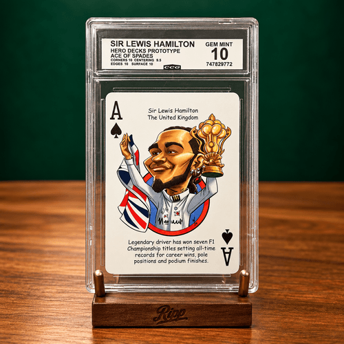 Lewis Hamilton · Hero Decks Prototype As de Picas · CCG Gem Mint 10