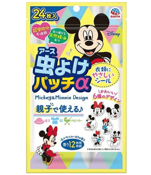 【日本直送】日本EARTH製藥 萬代南夢宮 三麗鷗 金冠堂 驅蚊貼 防蚊貼 大人小孩都可使用 枚數各種 卡通圖案 大阪實體藥妝店直送