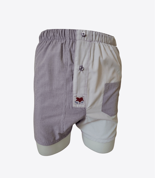Caleçon Homme - Femme - Petits carreaux violet et blanc | Taille M | REF M148