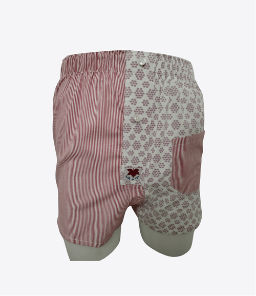 Caleçon Homme-Femme - Rouge et blanc | Taille S | REF S115