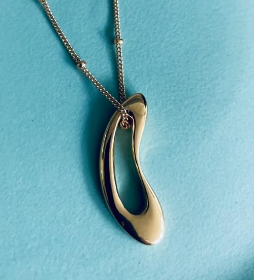 Infinity Miniature Serene Pendant, 18 ct gold vermeil
