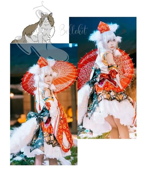 Touhou Project Inubashiri Momiji Cosplay Lolita