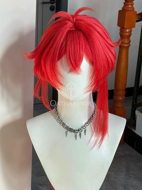 Genshin Impact Diluc Ragnvindr cosplay wig