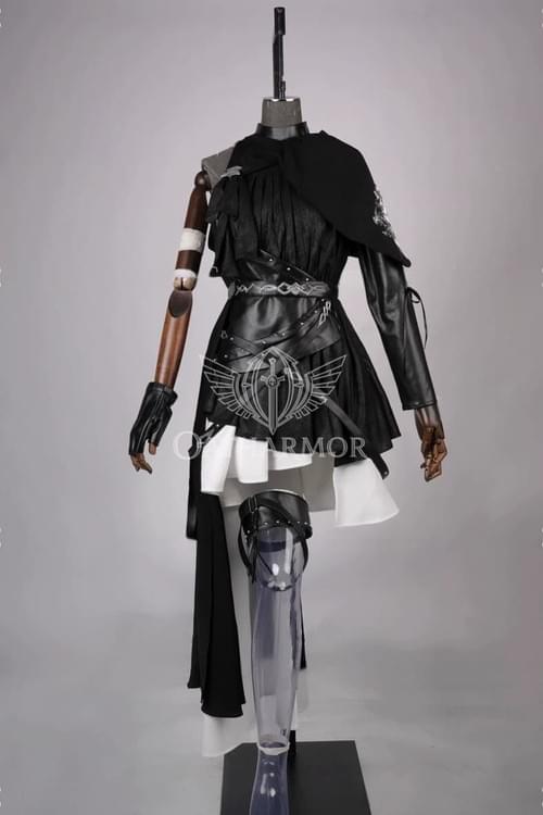 Final Fantasy Pandaemonium Asphodelos Savage Cosplay Costume - Black
