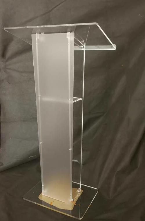 Lectern Podium, Clear Acrylic, Presentation Pulpit