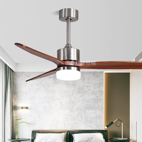 52 Inch Ceiling Cooling Fan with LED Lights Remote Control 3 Blades 6 Speed Timer