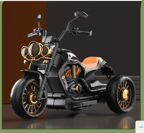 20W Pedal Activated Three Wheel Motorbike Ride on Toy for Kids With Remote Control