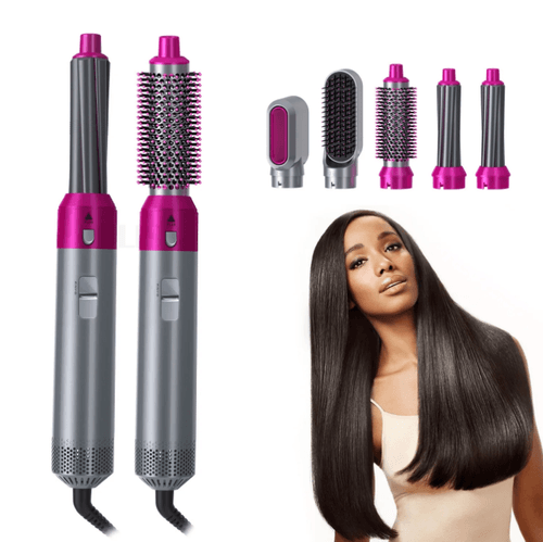 5 in 1 Hot Air Brush Detachable Hair Dryer Brush Hair Curlers Hair Straightener
